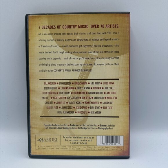 Countrys Family Reunion Nashville Day One Vol Two 2008 Gabriel DVD - Picture 2 of 3